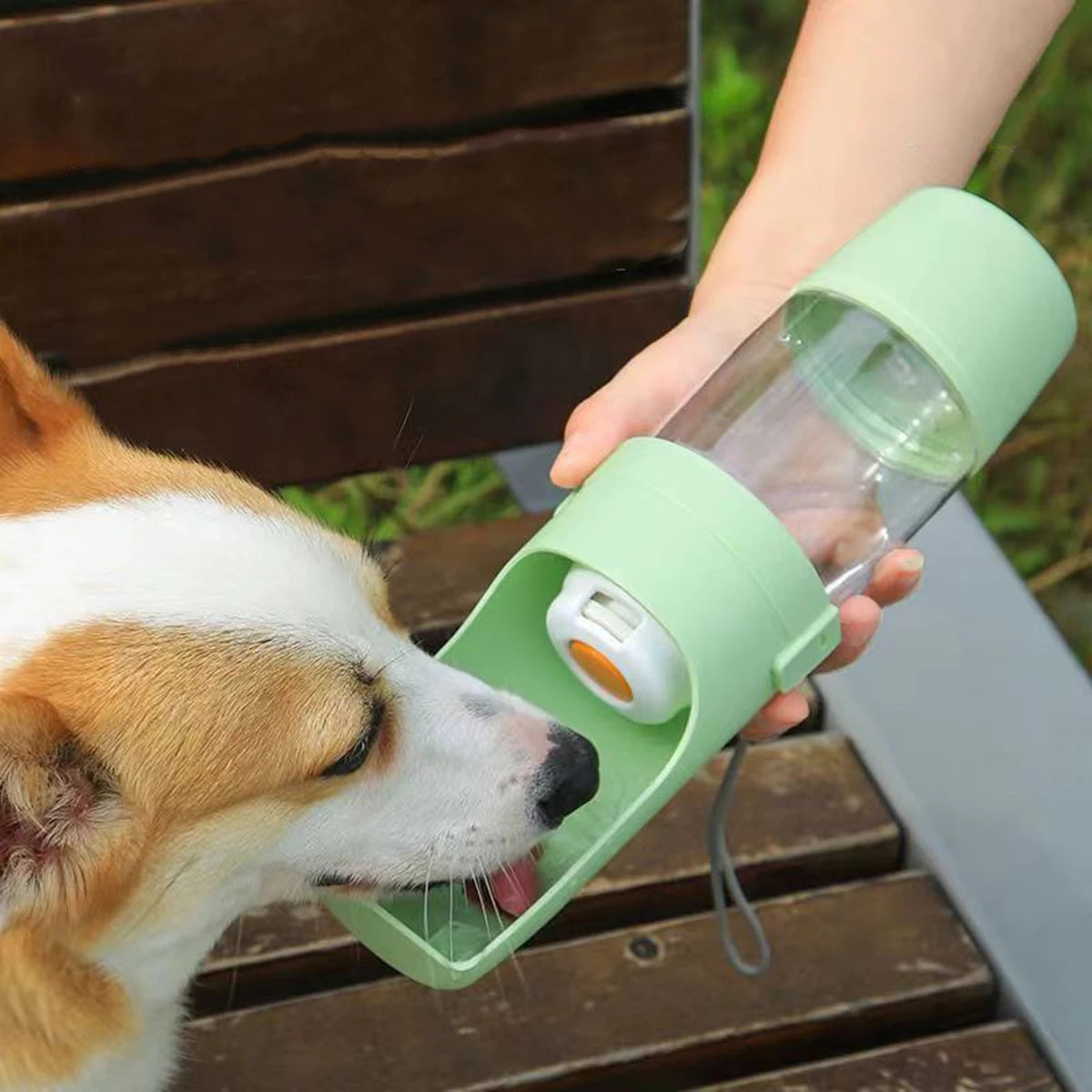 Botella de agua portátil para perros y gatos con almacenamiento, contenedor de comida y agua para cachorros, mascotas, perros, comedero, cuenco, viajes al aire libre, suministros para mascotas