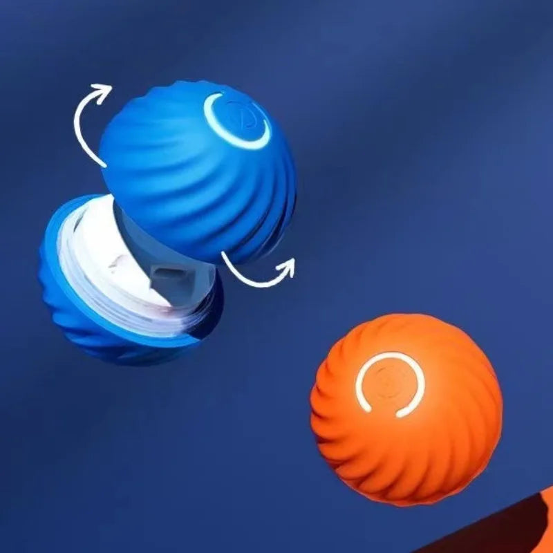 Pelota de juguete para mascotas movimiento automático, USB inteligente, saltando, giratorio, interactivo,